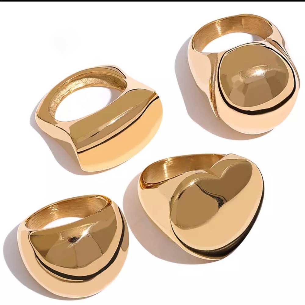 Gold Plated Bold Ring - image 1